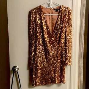Gold sequin dress